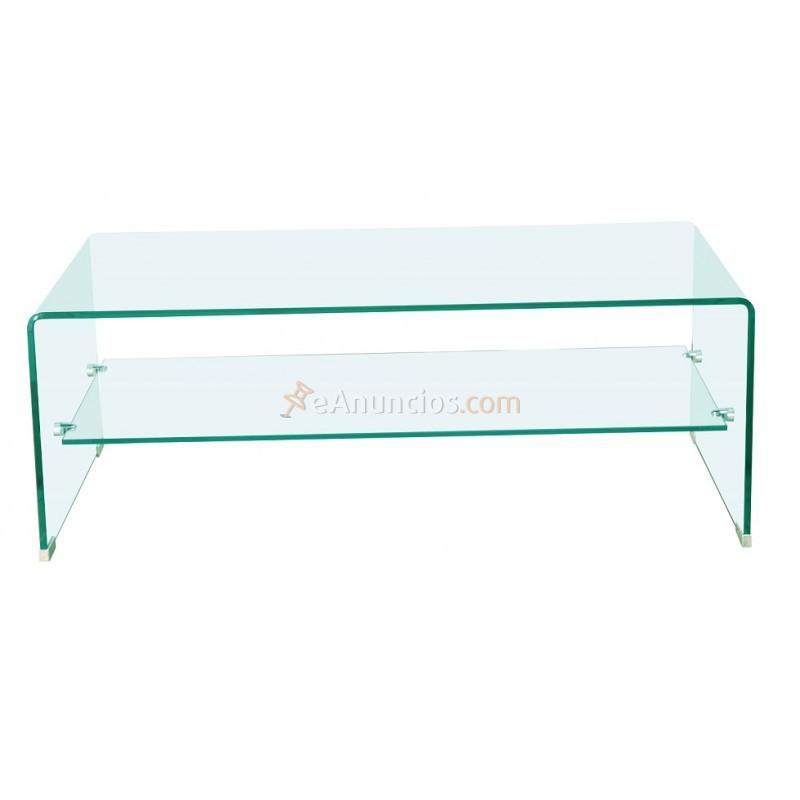 Mesa CHALLENGER de cristal de 12 mm curvado 110 x 55