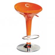 Taburete de diseño en abs color naranja