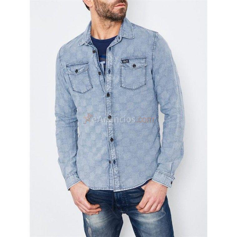 CAMISA MANGA LARGA AZUL SIL402