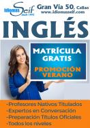 Matrícula gratis. Clases de inglés adultos. Agosto 2019