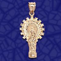 Medallas virgen pilar en oro y plata
