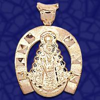 Medallas virgen rocio en oro y plata