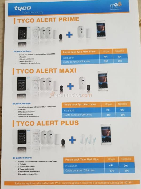 Alarmas tyco hogar y negocio