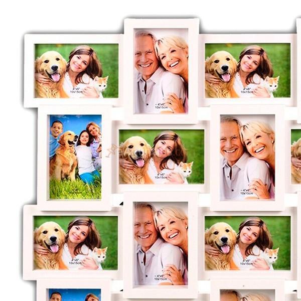 Portafotos múltiple 24 marcos blanco