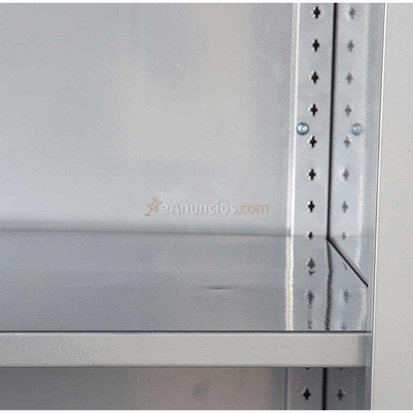 Estantería metálica 5 baldas ajustables 185 x 90 x 40 cm plata