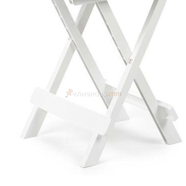 Mesita de terraza Adige resina plegable blanco
