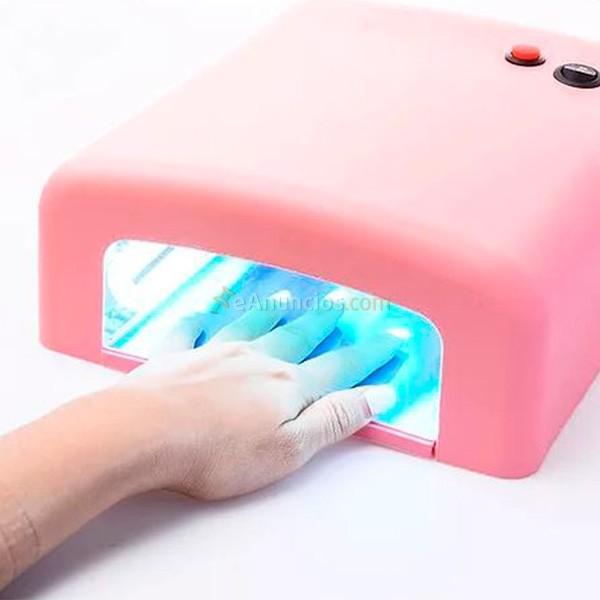 Secador de uñas de gel 4 lámparas UV 36 W rosa