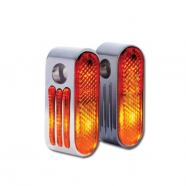 LUCES UNA BOMBILLA CUSTOM CROMADA 516 LENTE AMBAR