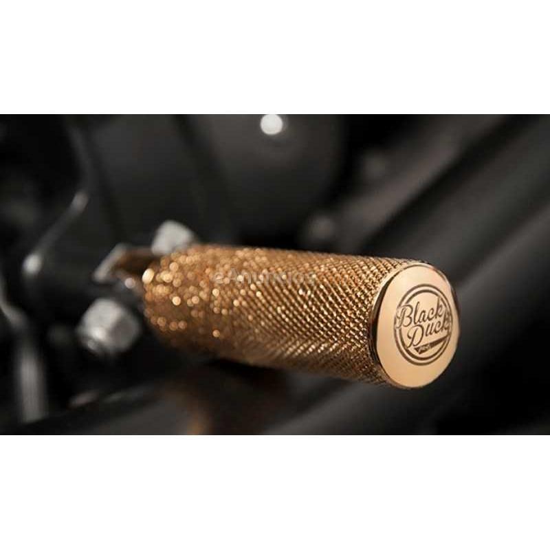 Estriberas black duck oro 24k harley davidson