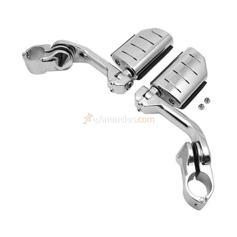 Soportes crucero cromados para estriberas defensas 32mm