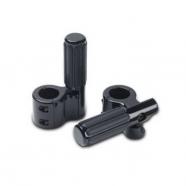 Estriberas universales ribbed negro anonizado