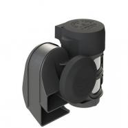 Bocina electroneumatica tornado dos tonos negra