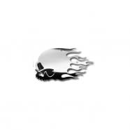 Embellecedor bocina flaming skull para harley davidson 91-12