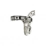 Pin gun in holster biker