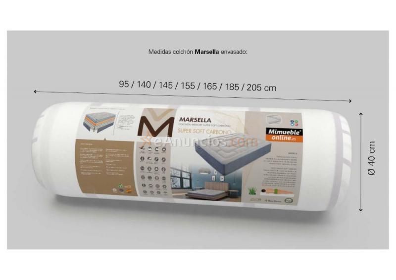 Colchón MARSELLA  135 x 190 cm. viscoelástica