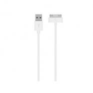 Belkin - 30-pin AppleUSB A, 1.2 m cable de teléfono móvil Blanco USB A Apple 30-pin 1,2 m