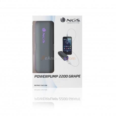 NGS - PowerPump 2200 Grape Ión de litio 2200mAh Gris, Violeta batería externa