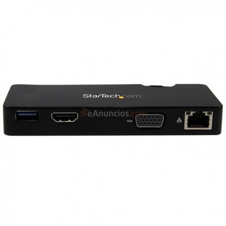 StarTech.com - Replicador de Puertos USB 3.0 de Viajes con HDMI o VGA - Docking Station para Portátil