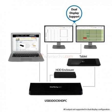 StarTech.com - Docking Station USB 3.0 para Dos Monitores con HDMI y DisplayPort 4K