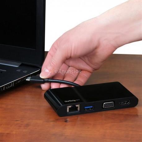 StarTech.com - Adaptador Multipuertos USB-C para Ordenadores Portátiles - HDMI o VGA 4K - USB 3.0