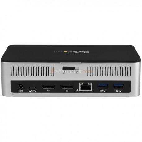 StarTech.com - Dock USB-C de Monitores Duales para Windows con Bahía SATA de 2,5” para SSDHDD