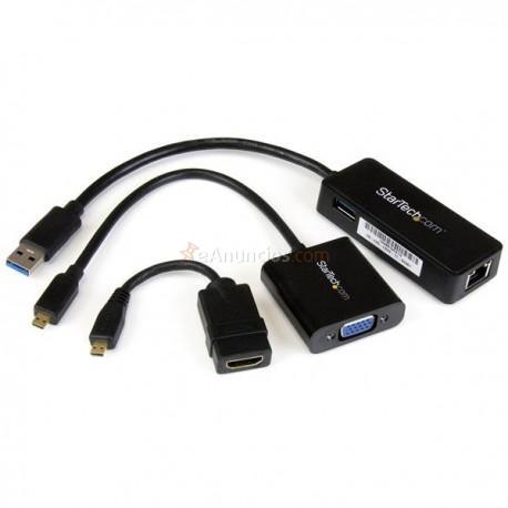 StarTech.com - Juego de Adaptadores Micro HDMI a VGA, Micro HDMI a HDMI y Ethernet Gigabit para Lenovo Yoga 3 Pro
