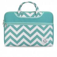 e-Vitta - Chevron maletines para portátil 39,6 cm (15.6) Funda Verde, Blanco