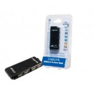 LogiLink - 4-Port USB 2.0 Hub nodo concentrador 480 Mbits Negro