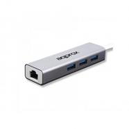 Approx - APPC07GHUB hub de interfaz USB 3.0 (3.1 Gen 1) Type-A 5000 Mbits Gris