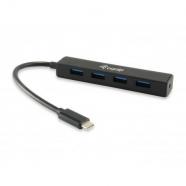Equip - 128954 hub de interfaz USB 3.0 (3.1 Gen 1) Type-C 5000 Mbits Negro