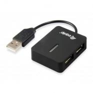 Equip - 128952 hub de interfaz USB 2.0 480 Mbits Negro