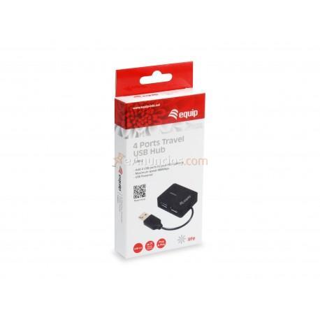 Equip - 128952 hub de interfaz USB 2.0 480 Mbits Negro