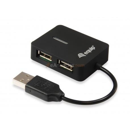 Equip - 128952 hub de interfaz USB 2.0 480 Mbits Negro