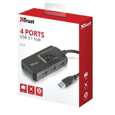 Trust - Oila USB 3.0 (3.1 Gen 1) Type-A Negro nodo concentrador