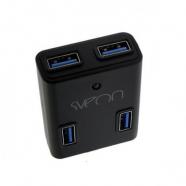 Sveon - SCT034 nodo concentrador USB 3.0 (3.1 Gen 1) Type-A 5000 Mbits Negro