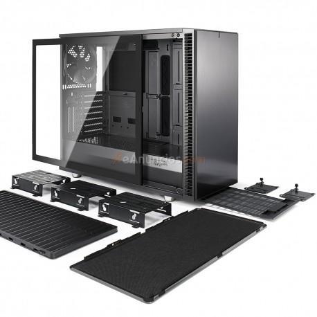 Fractal Design - Define S2 TG Midi-Tower Negro, Gris