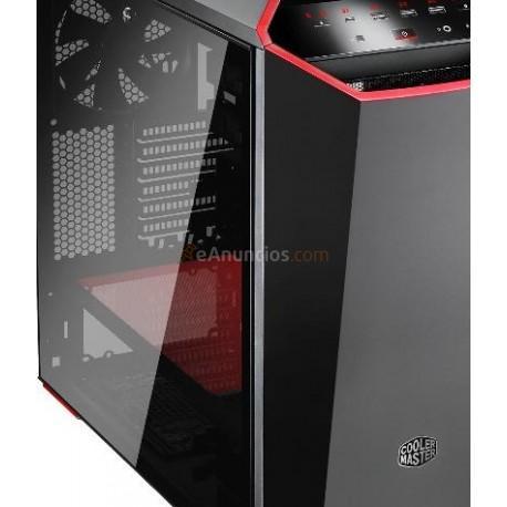 Cooler Master - MasterCase MC500Mt Midi-Tower Negro, Metálico, Rojo