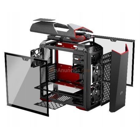 Cooler Master - MasterCase MC500Mt Midi-Tower Negro, Metálico, Rojo