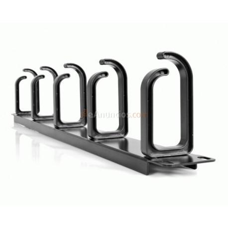 StarTech.com - Panel 1U de 19 Pulgadas para Gestión de Cableado con Anillas en D