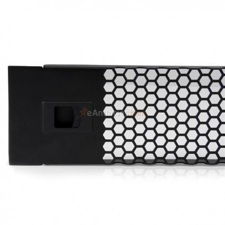 StarTech.com - Panel Ciego Abisagrado de Relleno con 2U para Armario Rack - Panel de Ventilación