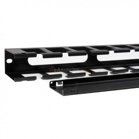 StarTech.com - Panel Canaleta Horizontal de 1U con Cubierta para Gestión de Cableado en Racks y Perforaciones Later