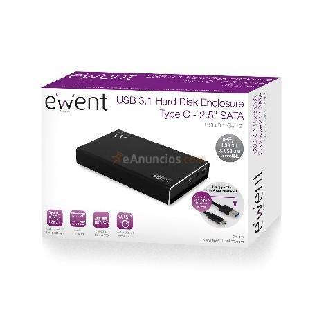 Ewent - EW7070 caja para disco duro externo 2.5 Carcasa de disco duroSSD Negro