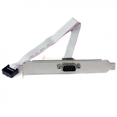 StarTech.com - Adaptador de 40cm de Header Bracket Serie DB9 RS232 a IDC 10 Pines para Placa Base - Cabezal Serial