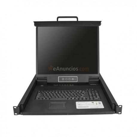 StarTech.com - Consola para Armario Rack con KVM de 8 Puertos VGA y Pantalla LCD de 19 Pulgadas - 1U