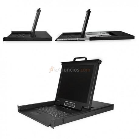 StarTech.com - RKCONS1708K consola de rack 43,2 cm (17) 1280 x 1024 Pixeles Acero Negro 1U