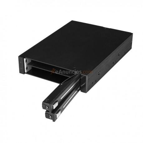 StarTech.com - Caja Rack SATA de 2 Bahías de 2,5 Pulgadas para Bahía de 3,5 Pulgadas RAID sin Bandeja de Intercambi