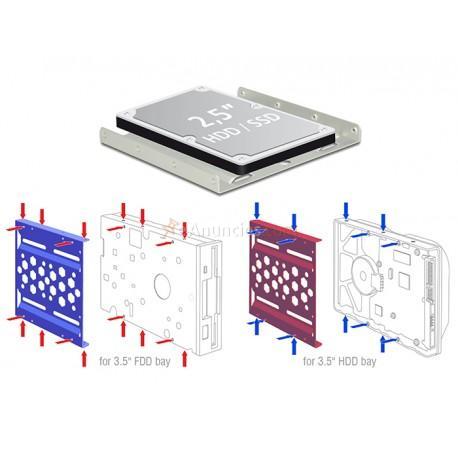 DeLOCK - 21289 panel bahía disco duro 8,89 cm (3.5) Panel de instalación Plata