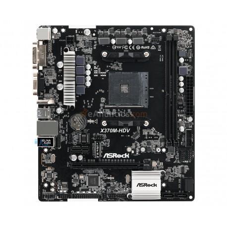Asrock - X370M-HDV placa base Zócalo AM4 Micro ATX AMD X370