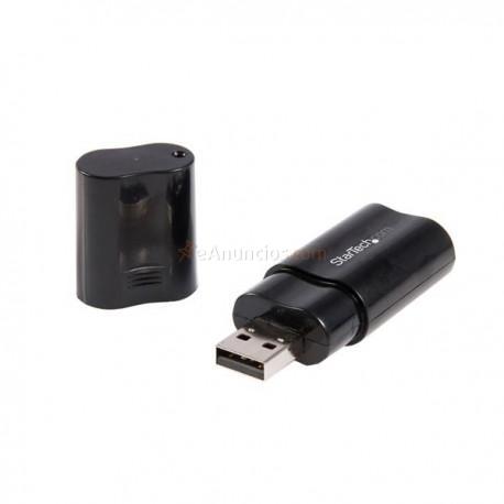 StarTech.com - Tarjeta de Sonido Estéreo USB Externa Adaptador Conversor - Negro