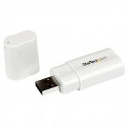 StarTech.com - Tarjeta de Sonido Estéreo USB Externa Adaptador Conversor - Blanco
